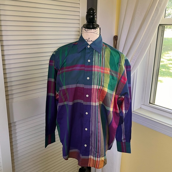 Multicolor Plaid Womens Shirt. Lightweight and bound to brightonyour day. - Picture 1 of 9